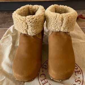 Penelope Chilvers Low Clog Shearling Boots